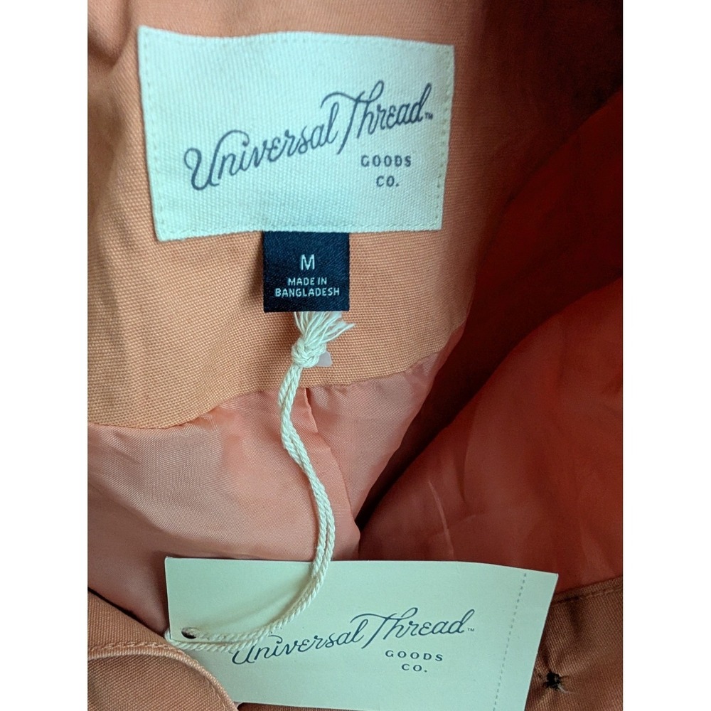 Universal Thread Womens Button Down Coral Drawstring Waist Jacket NWT Size M - Picture 4 of 4